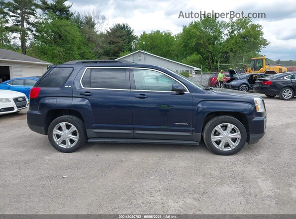2GKALNEK8H6340975 2017 GMC TERRAIN Синий Вид задней части салона