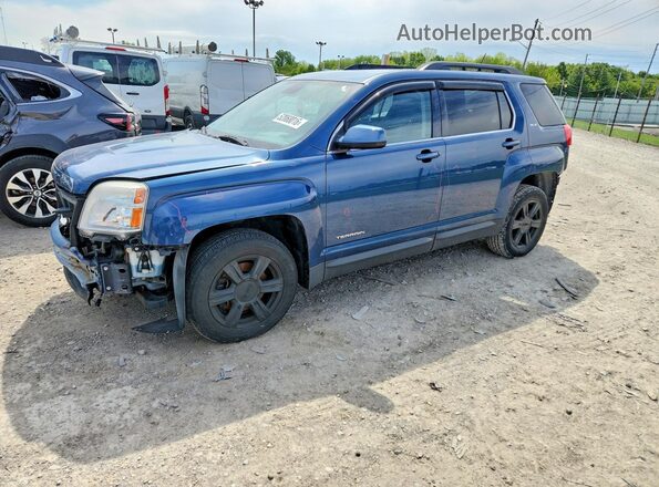 2GKFLNE3XG6121271 2016 GMC TERRAIN Синий Передняя левая четверть
