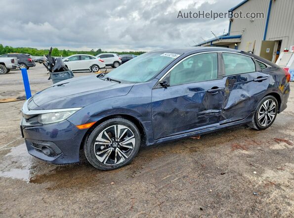 2HGFC1E37JH643163 2018 HONDA CIVIC Синий Передняя левая четверть