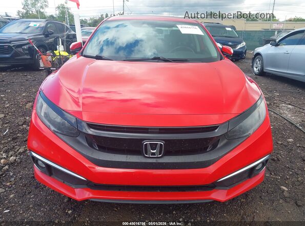 2HGFC1F30KH650715 2019 HONDA CIVIC Красный Вид задней части салона