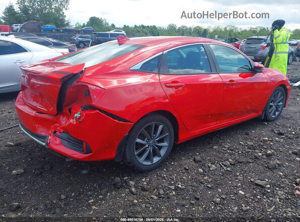 2HGFC1F30KH650715 2019 HONDA CIVIC Красный Задняя правая четверть
