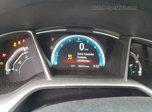 2HGFC1F37HH659033 2017 HONDA CIVIC Blue Widok zestawu wskaźników