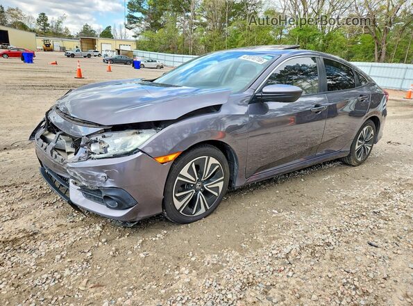 2HGFC1F73GH658592 2016 HONDA CIVIC Gray წინა მარცხენა ხედი სამი მეოთხედიდან