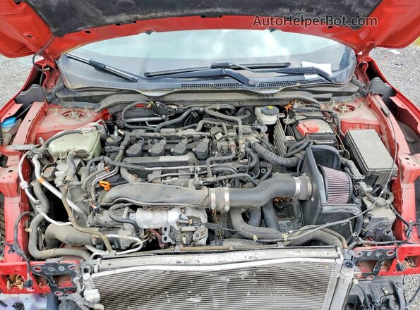 2HGFC1F93GH632205 2016 HONDA CIVIC Красный Вид задней части салона
