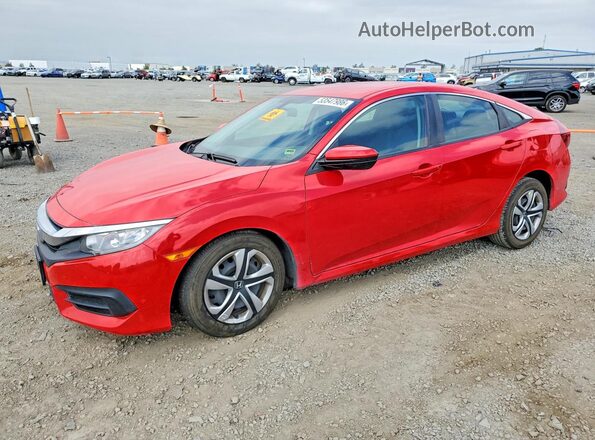2HGFC2F51JH516334 2018 HONDA CIVIC Red წინა მარცხენა ხედი სამი მეოთხედიდან