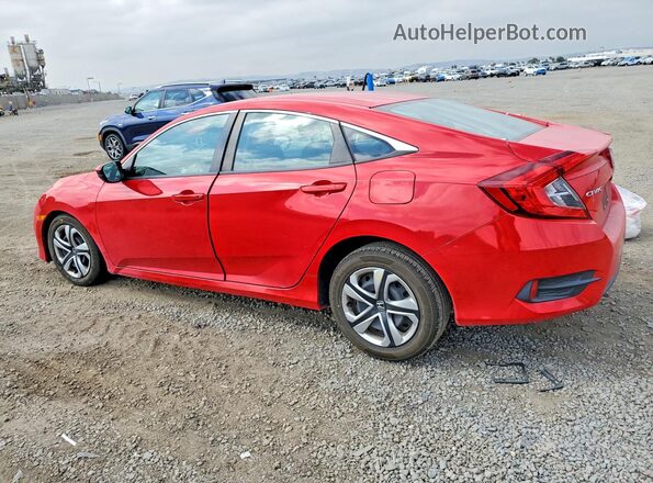 2HGFC2F51JH516334 2018 HONDA CIVIC Red უკანა მარცხენა