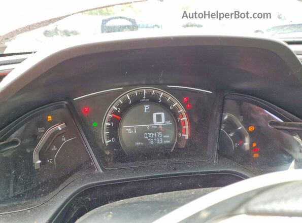2HGFC2F51JH516334 2018 HONDA CIVIC Red ხელსაწყოთა პანელის ხედი