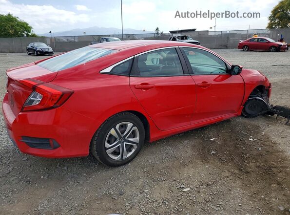 2HGFC2F51JH516334 2018 HONDA CIVIC Red უკანა მარჯვენა