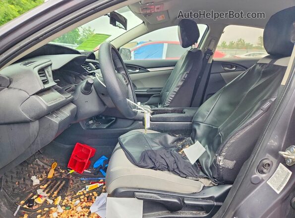 2HGFC2F51JH539595 2018 HONDA CIVIC Gray წინა სალონის ხედი