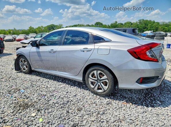 2HGFC2F51JH589686 2018 HONDA CIVIC Silver Trasero izquierdo