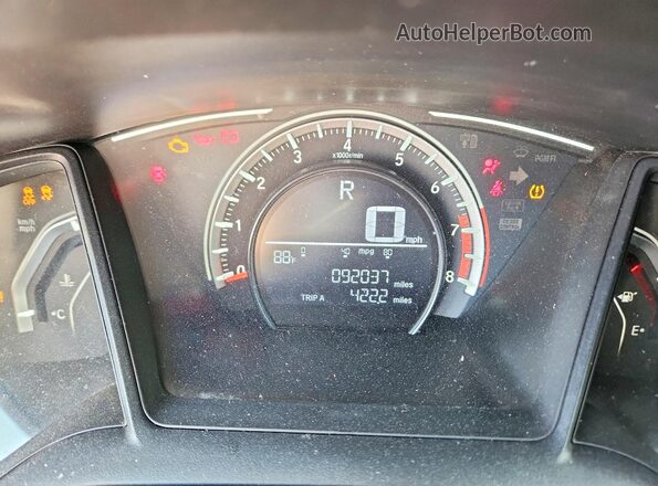2HGFC2F51JH589686 2018 HONDA CIVIC Silver Vista del cuadro de instrumentos