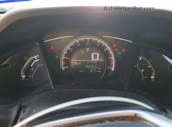 2HGFC2F51JH591776 2018 HONDA CIVIC White Vista del cuadro de instrumentos