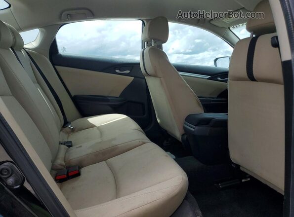 2HGFC2F52GH511703 2016 HONDA CIVIC Black უკანა სავარძლების ხედი