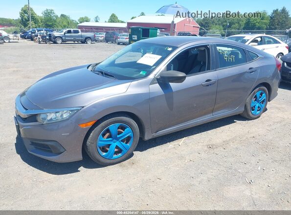 2HGFC2F52GH523821 2016 HONDA CIVIC Gray წინა მარცხენა ხედი სამი მეოთხედიდან