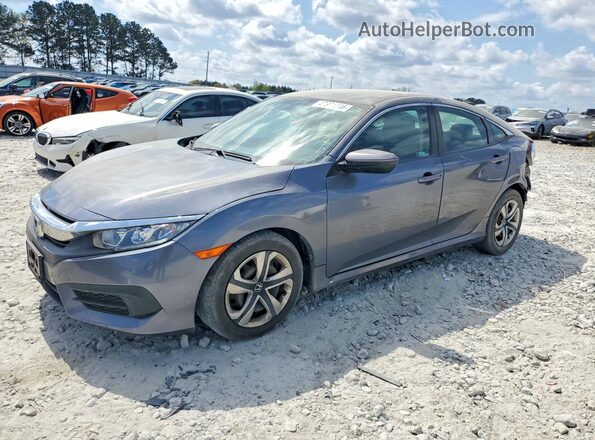2HGFC2F53JH570976 2018 HONDA CIVIC Gray წინა მარცხენა ხედი სამი მეოთხედიდან