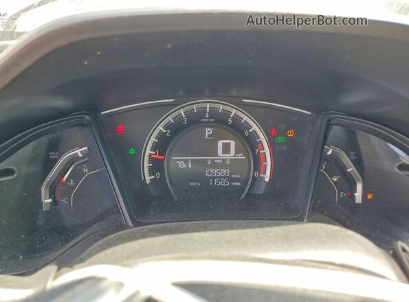 2HGFC2F53JH570976 2018 HONDA CIVIC Gray ხელსაწყოთა პანელის ხედი