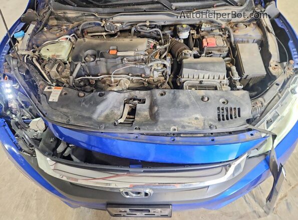 2HGFC2F54HH557521 2017 HONDA CIVIC Blue Вид задньої частини салону