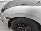 2018 Honda Civic Lx Silver vin: 2HGFC2F55JH546596 Damage: Left Front Fender, Dent(S) W/ Paint Dmg, 4 To 5 Inches
