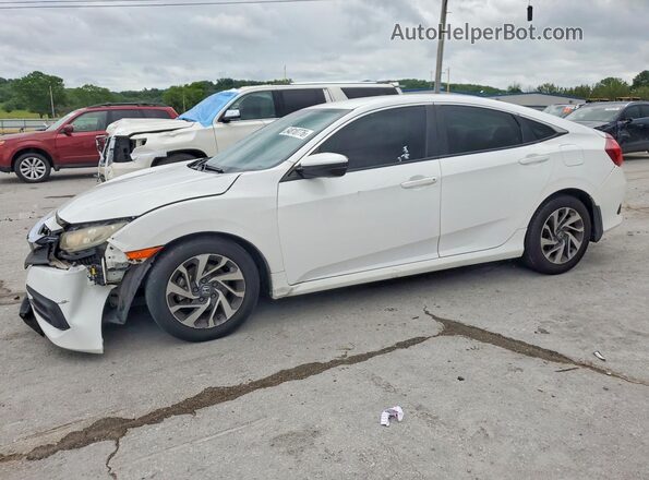 2HGFC2F55JH591795 2018 HONDA CIVIC Белый Передняя левая четверть