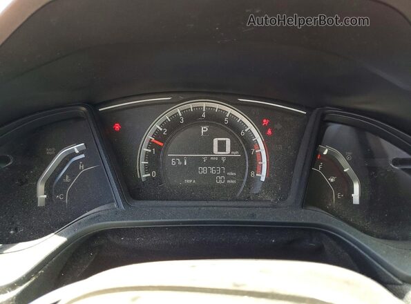 2HGFC2F56HH519756 2017 HONDA CIVIC Red Սարքավորումների վահանակի տեսք