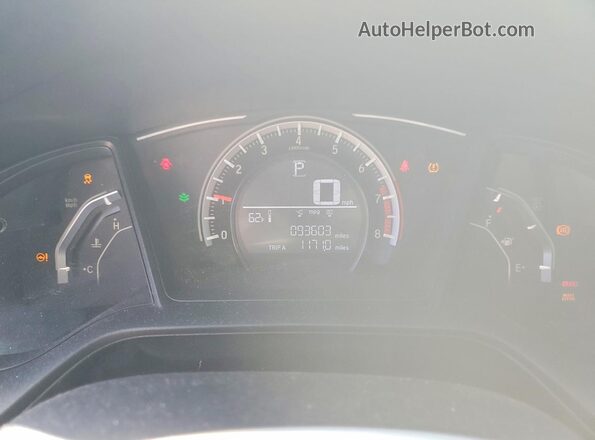 2HGFC2F56HH520129 2017 HONDA CIVIC Белый Вид щитка приборов