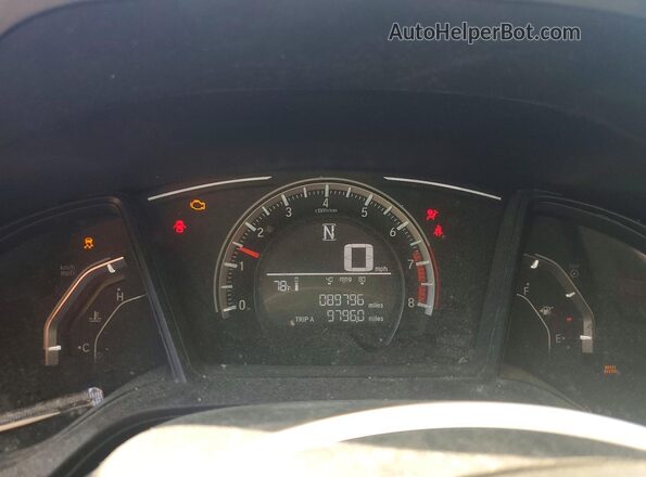 2HGFC2F56JH535655 2018 HONDA CIVIC Blue Вид щитка приладів