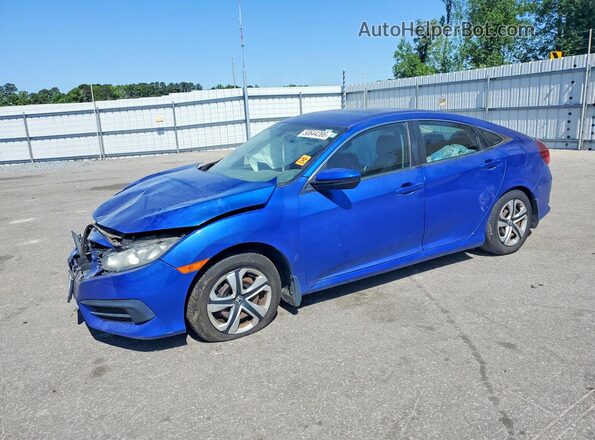 2HGFC2F56JH535655 2018 HONDA CIVIC Blue Передня ліва чверть