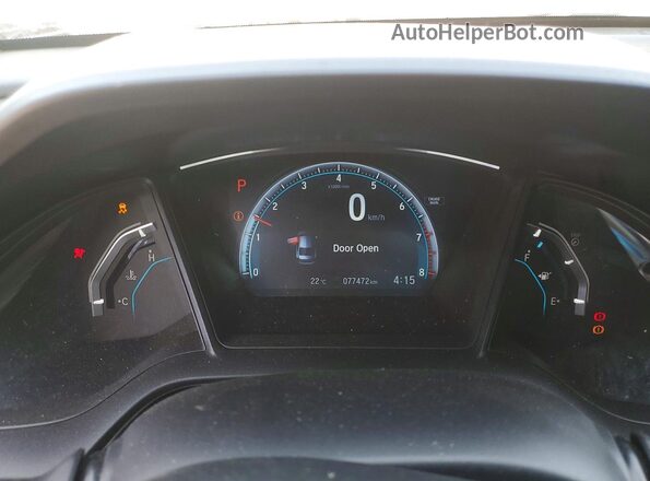 2HGFC2F59JH032881 2018 HONDA CIVIC Белый Вид щитка приборов