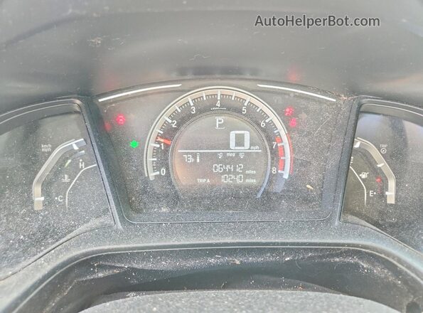 2HGFC2F5XJH597589 2018 HONDA CIVIC Red Вид щитка приладів