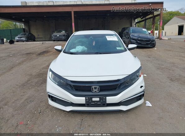 2HGFC2F60KH604446 2019 HONDA CIVIC White უკანა სალონის ხედი