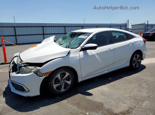 2HGFC2F63LH524754 2020 HONDA CIVIC Белый Передняя левая четверть