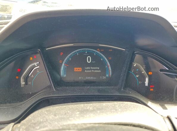 2HGFC2F63MH533889 2021 HONDA CIVIC Blue Instrument cluster view
