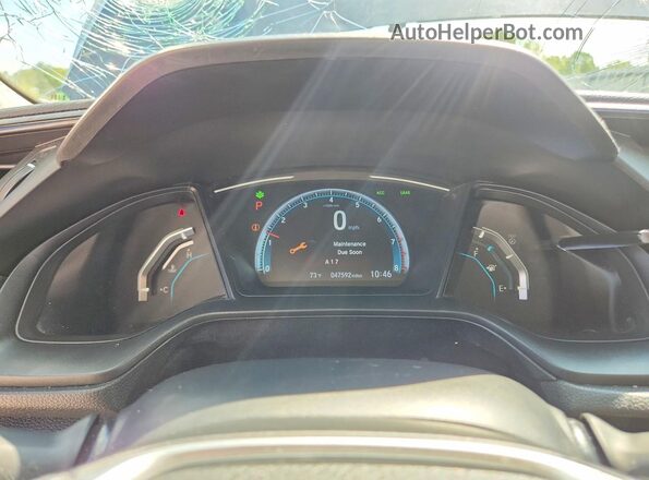 2HGFC2F65KH508831 2019 HONDA CIVIC Blue Вид щитка приладів