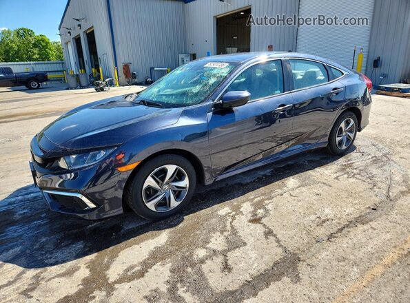 2HGFC2F65KH508831 2019 HONDA CIVIC Blue Передня ліва чверть