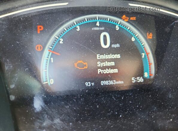2HGFC2F65LH583739 2020 HONDA CIVIC White Vista del cuadro de instrumentos