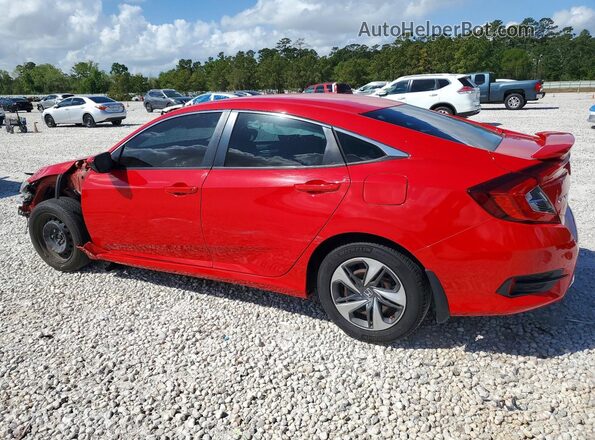 2HGFC2F66KH527095 2019 HONDA CIVIC Красный Задняя левая четверть
