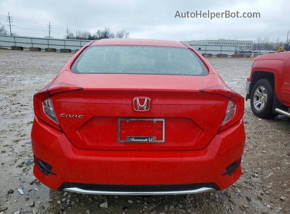 2HGFC2F66LH554993 2020 HONDA CIVIC Красный Вид сзади