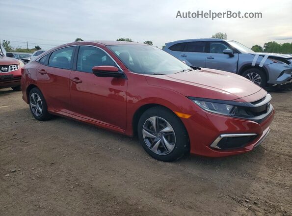 2HGFC2F66MH555692 2021 HONDA CIVIC Maroon Delantero derecho