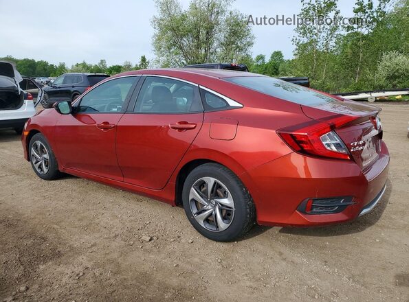 2HGFC2F66MH555692 2021 HONDA CIVIC Maroon Trasero izquierdo