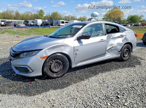 2HGFC2F67KH581666 2019 HONDA CIVIC Silver Առջևի ձախ երեք քառորդ տեսարան
