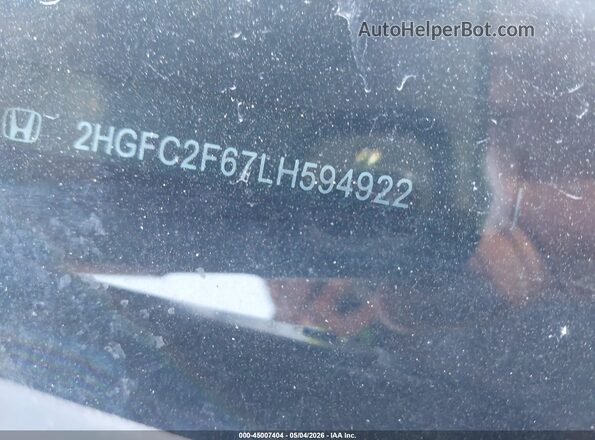 2HGFC2F67LH594922 2020 HONDA CIVIC Красный 