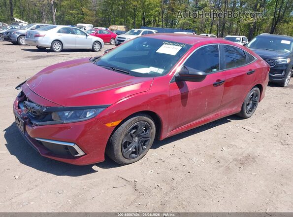 2HGFC2F67LH594922 2020 HONDA CIVIC Красный Передняя левая четверть