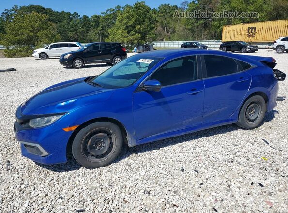 2HGFC2F67LH596184 2020 HONDA CIVIC Blue Front left