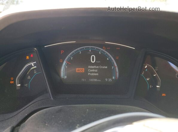 2HGFC2F67LH596184 2020 HONDA CIVIC Blue Instrument cluster view