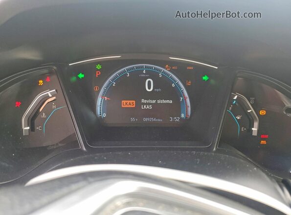 2HGFC2F68LH532025 2020 HONDA CIVIC Gray Вид щитка приладів