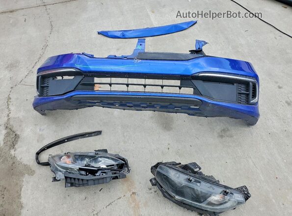 2HGFC2F68LH598462 2020 HONDA CIVIC Blue Vista del compartimento del motor