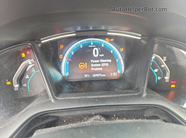 2HGFC2F69LH596395 2020 HONDA CIVIC Gray ხელსაწყოთა პანელის ხედი