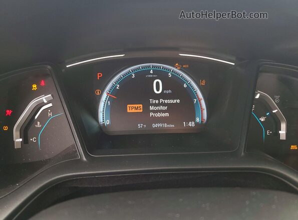 2HGFC2F6XKH509408 2019 HONDA CIVIC Серый Вид щитка приборов