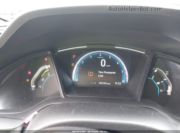 2HGFC2F6XKH557412 2019 HONDA CIVIC Black Widok tylnych siedzeń