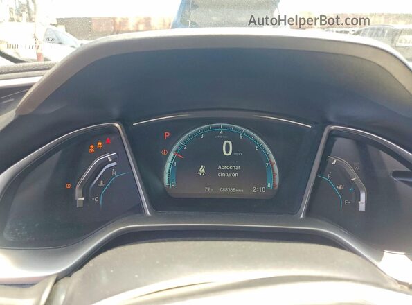 2HGFC2F72JH510284 2018 HONDA CIVIC Red Instrument cluster view
